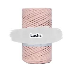 Baumwollkordel 3mm - Polyesterkern -100 m - Lachs (330)