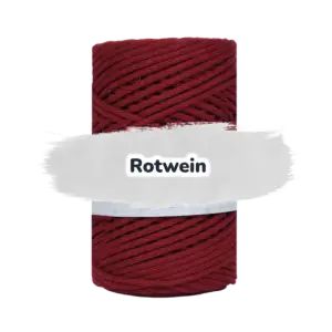 Baumwollkordel 3mm - Polyesterkern -100 m - Rotwein (380)