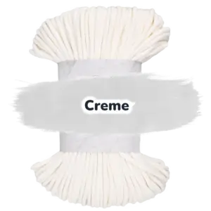 Baumwollkordel 5mm - Polyesterkern -100 m - Creme (025)