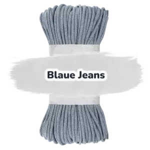 Baumwollkordel 5mm - Polyesterkern -100 m - Blue Jeans (815)