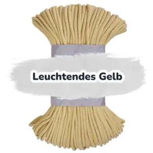 Baumwollkordel 5mm - Polyesterkern -100 m - Leuchtendes Gelb (250)