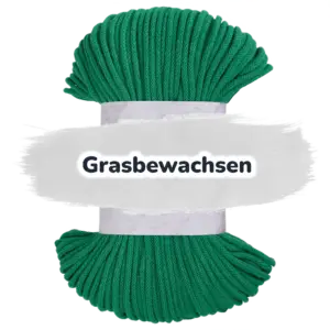Baumwollkordel 5mm - Polyesterkern -100 m - Grasig (650)
