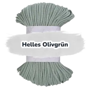 Baumwollkordel 5mm - Polyesterkern -100 m - Helles Olivgrün (665)