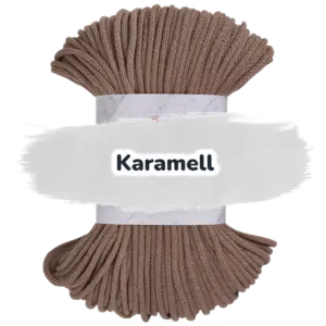 Baumwollkordel 5mm - Polyesterkern -100 m - Karamell (705)