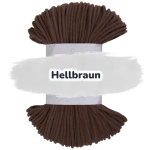 Baumwollkordel 5mm - Polyesterkern -100 m - Hellbraun (750)