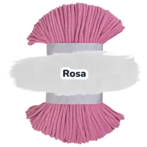 Baumwollkordel 5mm - Polyesterkern -100 m - Rosa (300/1)