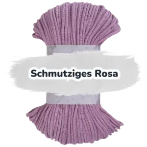 Baumwollkordel 5mm - Polyesterkern -100 m - Schmutziges Rosa (310)