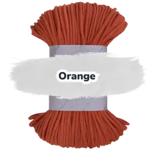 Baumwollkordel 5mm - Polyesterkern -100 m - Orange (350)