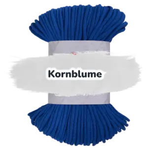 Baumwollkordel 5mm - Polyesterkern -100 m - Kornblume (490)