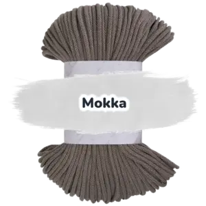 Baumwollkordel 5mm - Polyesterkern -100 m - Mokka (700)