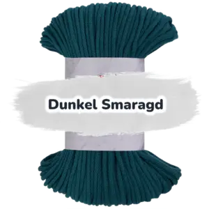 Baumwollkordel 5mm - Polyesterkern -100 m - Dunkler Smaragd (820)