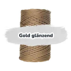 Polypropylen Kordel 5mm 100m - Glänzend gold.