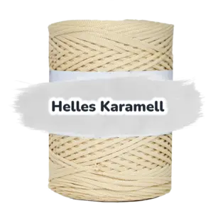 Flache Polyester Kordel 2mm 250m - Helles Karamell (02)