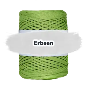 Flache Polyester Kordel 2mm 250m - Erbsen (06)