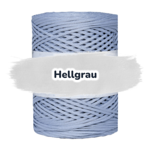 Flache Polyester Kordel 2mm 250m - Hellgrau (10)