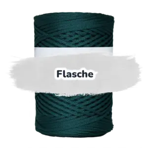 Flache Polyester Kordel 2mm 250m - Flaschengrün (08)
