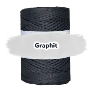 Flache Polyester Kordel 2mm 250m - Graphit (11)