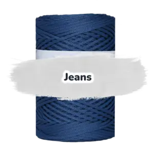 Flache Polyester Kordel 2mm 250m - Jeans (21)