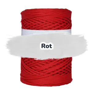 Flache Polyester Kordel 2mm 250m - Rot (24)