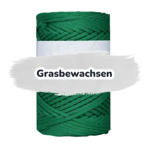 Flache Polyester Kordel 3mm 100m - Grasbewachsen (26)