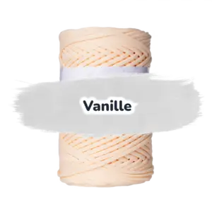 Flache Polyester Kordel 3mm 100m - Vanille (20)