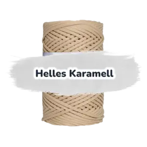 Flache Polyester Kordel 3mm 100m - Helles Karamell (02)