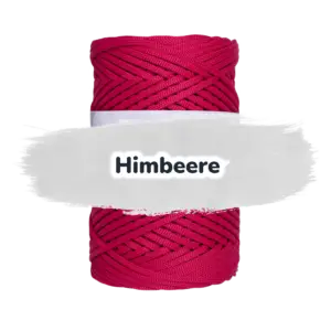 Flache Polyester Kordel 3mm 100m - Himbeere (13)