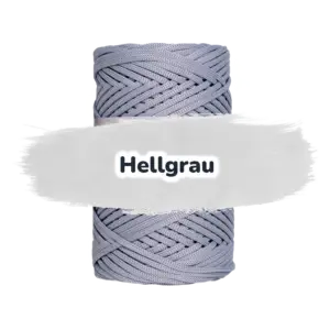 Flache Polyester Kordel 3mm 100m - Hellgrau (10)