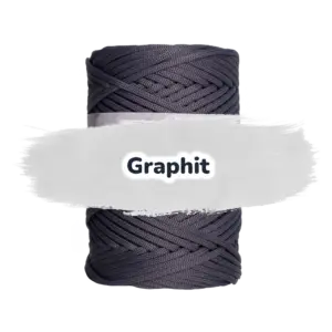 Flache Polyester Kordel 3mm 100m - Graphit (11)