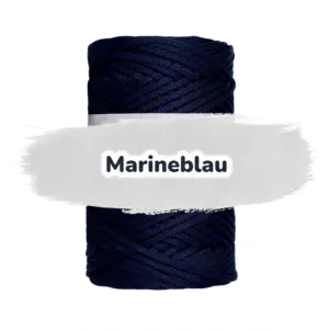 Flache Polyester Kordel 3mm 100m - Marineblau (16)