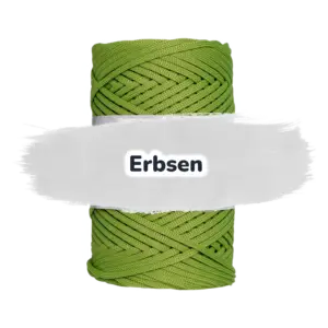 Flache Polyester Kordel 3mm 100m - Erbsen (06)