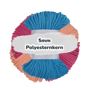 Baumwollkordel 5mm - Polyesterkern -100 m