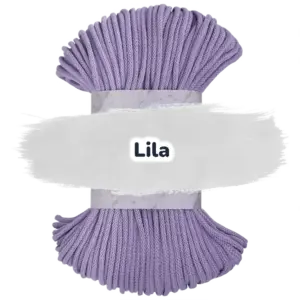 Baumwollkordel 5mm - Polyesterkern -100 m - Lila (500)