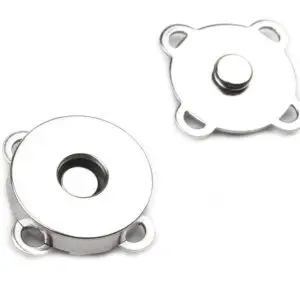 Magnetverschluss Ø18 mm zum Nähen - verschiedene Farben - Nickel