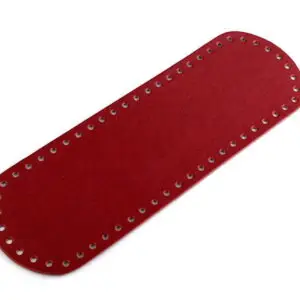 Boden für Taschen - Kunstleder - Maße 10x30 cm - verschiedene Farben - Rot