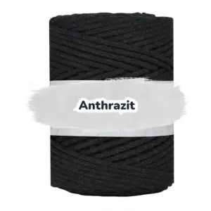 Baumwollkordel 5mm - Baumwollkern -100 m - Anthrazit (175)