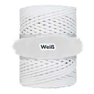 Baumwollkordel 5mm - Baumwollkern -100 m - Weiß (000)