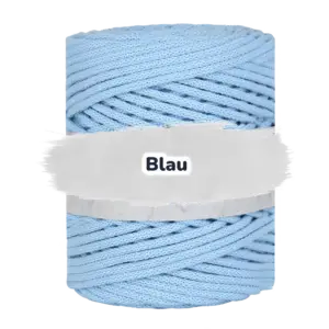 Baumwollkordel 5mm - Baumwollkern -100 m - Hellblau (400)