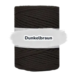 Baumwollkordel 5mm - Baumwollkern -100 m - Dunkelbraun (775)