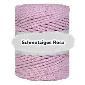 Baumwollkordel 5mm - Baumwollkern -100 m - Schmutziges Rosa (310)