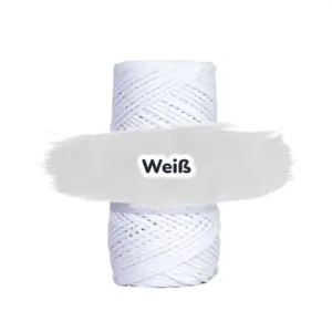 Baumwollkordel 2mm - Baumwollkern- 100 m - Weiß (000)