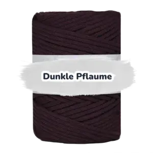 Baumwollkordel 5mm - Baumwollkern -100 m - Dunkle Pflaume (395)