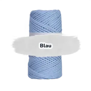 Baumwollkordel 2mm - Baumwollkern- 100 m - Hellblau (400)