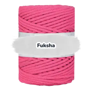Baumwollkordel 5mm - Baumwollkern -100 m - Fuchsia (360)