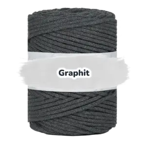 Baumwollkordel 5mm - Baumwollkern -100 m - Graphit (150)