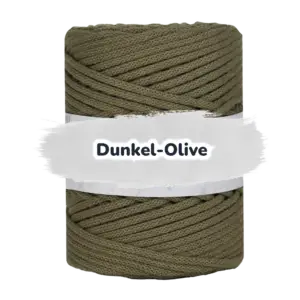 Baumwollkordel 5mm - Baumwollkern -100 m - Dunkel-Oliv (670)