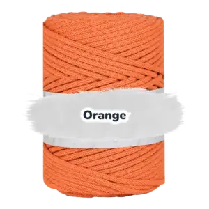 Baumwollkordel 5mm - Baumwollkern -100 m - Orange (350)