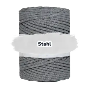 Baumwollkordel 5mm - Baumwollkern -100 m - Stahl (140)