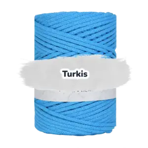 Baumwollkordel 5mm - Baumwollkern -100 m - Türkis (430)