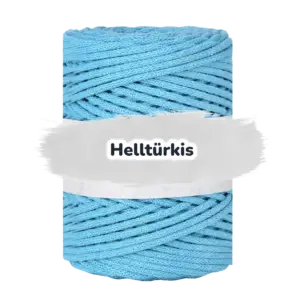Baumwollkordel 5mm - Baumwollkern -100 m - Helles Türkis (410)